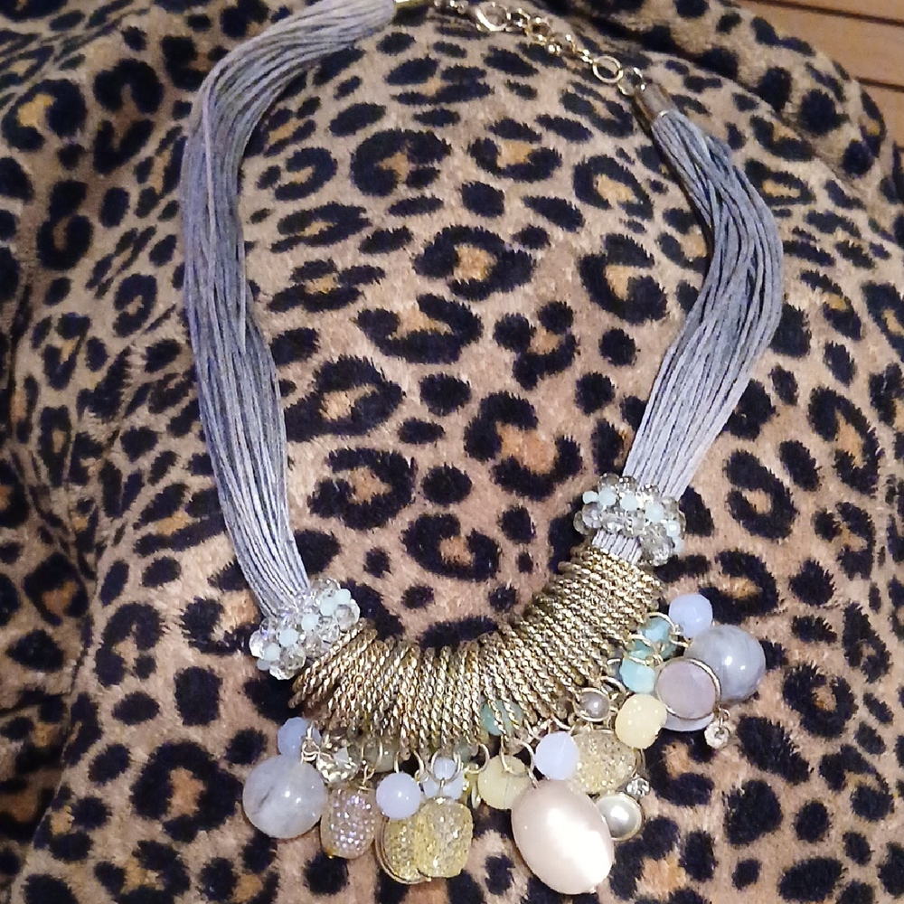 Vintage Gold and Silver Charm Necklace